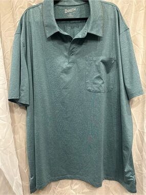 Duluth Trading Co Teal Short-Sleeve Pocket Polo